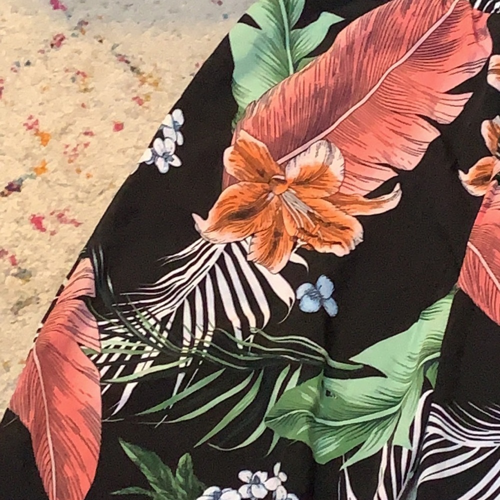 Tropical wide leg pants flowy - Picture 5 of 8